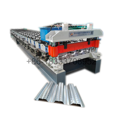 NEUES ENTWURFS-METALL GALVANISIERTE BODEN DECKING-PLATTEN-ROLLE, DIE MASCHINE BILDET