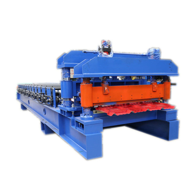 Färben Sie Stahl-die 0.3-0.8mm glasig-glänzende Fliesen-Rolle, welche Maschinen-die hydraulische Scherformung bildet
