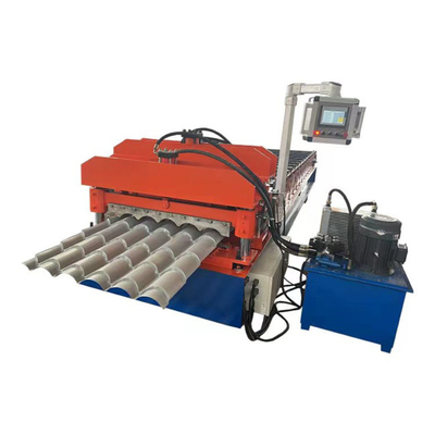 Automatisches Stärke 0.3-0.8mm Metall glasig-glänzende Fliesen-Rolle, die hydraulische Formungsmaschine der Maschine bildet