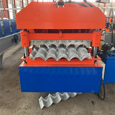 Automatisches Stärke 0.3-0.8mm Metall glasig-glänzende Fliesen-Rolle, die hydraulische Formungsmaschine der Maschine bildet