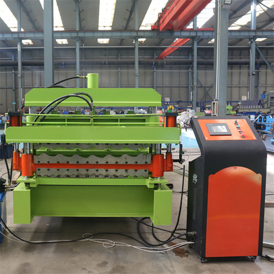 Farbgalvanisierte Dach-Doppelschicht-Stahlrolle, die Maschine für Metallbaumaterial bildet
