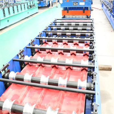 Stahl- Bau glasig-glänzende Fliesenproduktionsmaschinefarbe Stahl-0.3-0.8mm automatisch