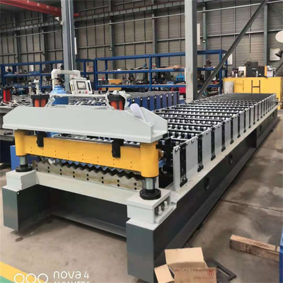 Metallfarbstahldach-Blatt-Wellblech-Rolle, die Maschine für Baumaterial bildet