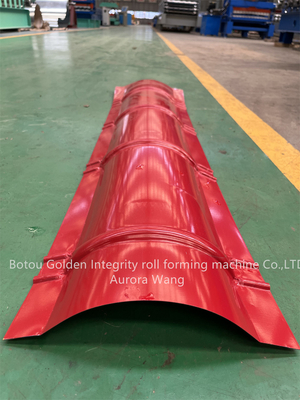 Gute Qualitäts-Dach-blinkende Rolle, welche die Maschinen-Kanten machen das Abdeckungs-Metallblitzen Ridge Capping Roll Forming Machines bildet
