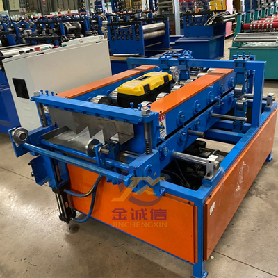 Blaue 8-12m/Min Standing Seam Roll Forming Maschine PLC-Steuerung