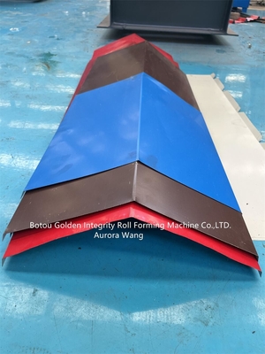 Gute Qualität Kalt-bildete Metall-Dach-Blatt färben die Stahl- Rolle, die Dach-Stahl-Ridge Cap Cover Roll Forming-Maschine bildet