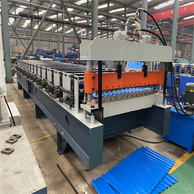 Hochgeschwindigkeits-30m/min runzelte die Stahlplattenrolle, welche die Maschine corrygated Fliese bildet, die Maschine herstellt