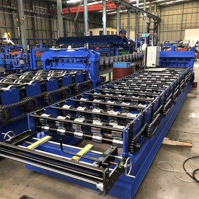 Automatische galvanisierte Metallfliese glasig-glänzende Metalldeckungs-Platten-Blätter rollen, Maschine bildend