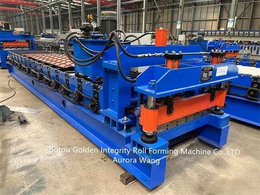 Metallprofil glasig-glänzende Fliesen-Rolle, die Maschine ISO9001 CER Ziegeleimaschine bildet