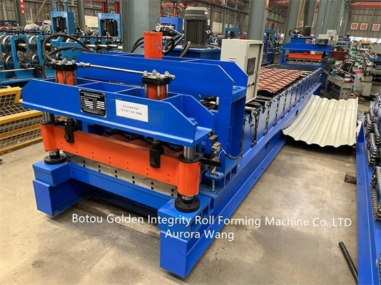 Metallprofil glasig-glänzende Fliesen-Rolle, die Maschine ISO9001 CER Ziegeleimaschine bildet