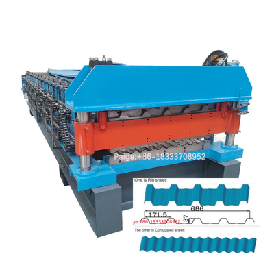 686 762 Doppelschichten Dach-Platten-Rollen-, diemaschine 380V PLC-Steuerung bilden