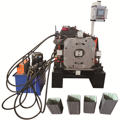 380V 50HZ 3 Stahl Phasen-Dach-Ridge Cap Roll Forming Machine-Downspout-No.45 beschichtete