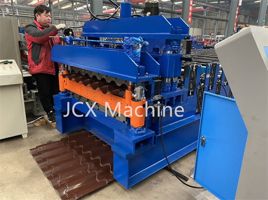 Volle automatische Doppelschicht-Rolle, die Maschine PLC-Steuerhydraulisches geschnittenes Gerät bildet