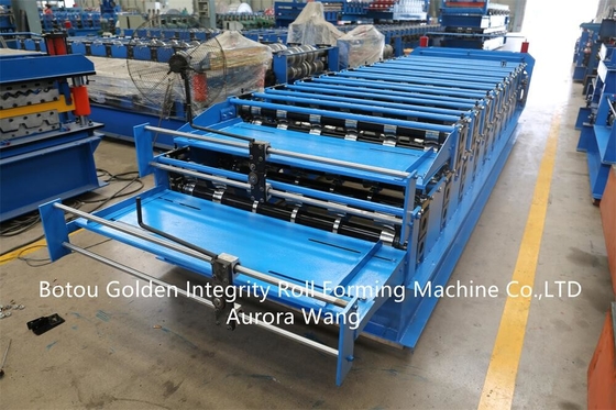 Doppelschichtplattform-Dachplatten-Blattplattenfliesen rollen die Formung, die Maschinerierolle machend, die Maschine bildet