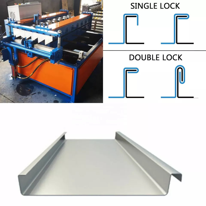 1" 1 3/4" Stehfalz-Metallverschluss-Verschluss, der die Platte macht die Rolle bildet Maschine überdacht