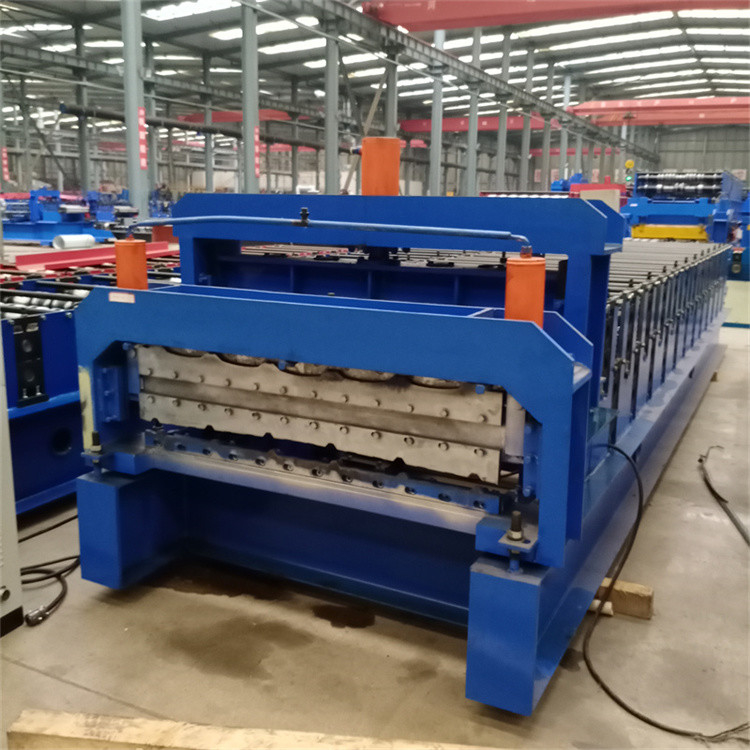 Farbmetalldoppelschicht-Rolle, die Maschine für Stahldach-Blätter und Wand bildet