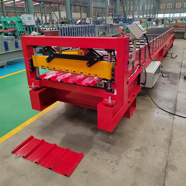 Dach-Blattrolle des Eisens 0.3-0.8mm trapezoide, welche die Maschinenmetallplatte herstellt Maschine bildet