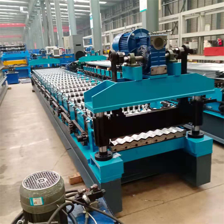 Metallfliesen-Wellblech-Rolle, die Maschine für Baumaterial-Wand-Dach-Platte bildet