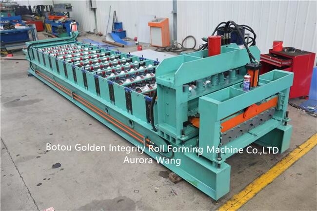 Metalldachplatte 15m/Min Glazed Tile Roll Forming Maschinen-415v, die Maschine herstellt