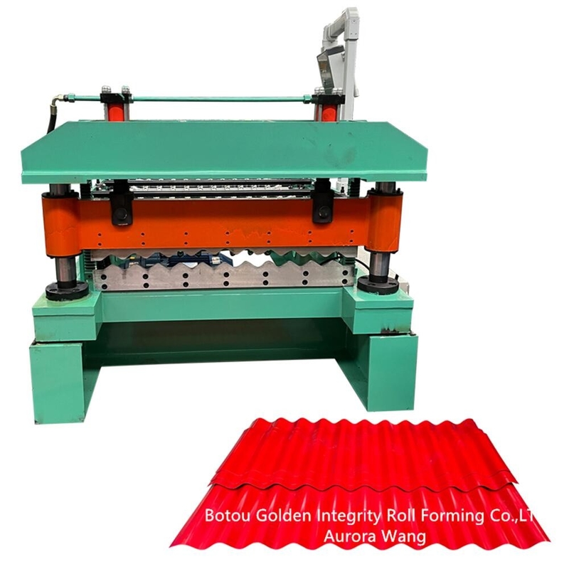 10-20m/min runzelte die Platten-Rolle, die das Maschine PLC-Eisen-Dach-Blatt bildet, das Maschine herstellt